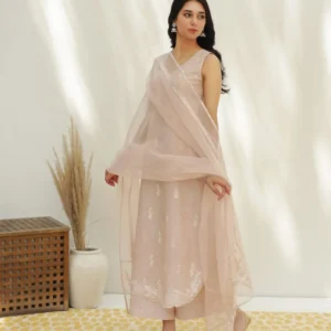 Soft Rose Pink - 3 PIECE STITCHED