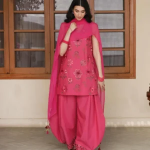 Hot Pink-3 piece stitched suit