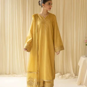 Mustard | 3 Piece Stitched Suit
